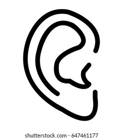 Ear Vector Icon