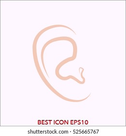 ear, vector icon, eps10