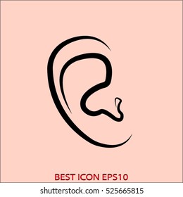 ear, vector icon, eps10