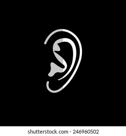 Ear - vector icon, flat design