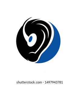 Ear vector icon hearing aid logo design graphics vector illustrations