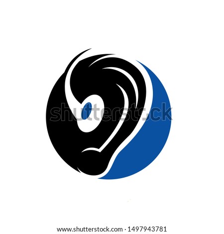 Ear vector icon hearing aid logo design graphics vector illustrations