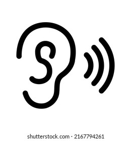 Ear Vector Icon Hearing Symbol Color Stock Vector (Royalty Free ...