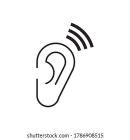 ear vector icon logo design