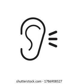 ear vector icon logo design