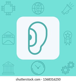 Ear vector icon sign symbol