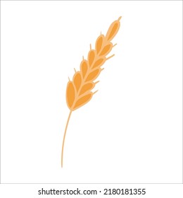 Ear . Vector illustration with doodles on the theme of cozy autumn.A cute element for greeting cards, posters, stickers and seasonal design. Isolated on a white background.