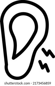 Ear Vector illustration on a transparent background.Premium quality symmbols.Stroke vector icon for concept and graphic design.