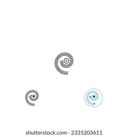 Ear vector logo design. E letter vector logo