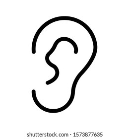 ear vector thin line icon 