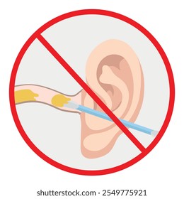 Ear wax with using ear stick anatomy. Warning using q tip