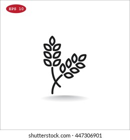  Ear of wheat icon Flat.