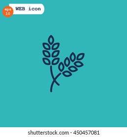 Ear of wheat icon Flat.