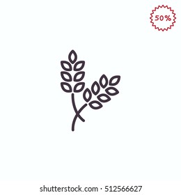 Ear of wheat icon Flat.