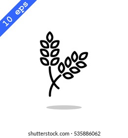  Ear of wheat icon Flat.