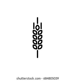 Ear of wheat icon, line sign, vector illustration of Eps10