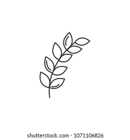 Ear of wheat icon. Simple element illustration. Ear of wheat symbol design template. Can be used for web and mobile on white background