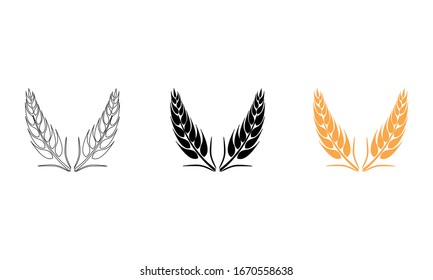 ear of wheat icon vector illustration