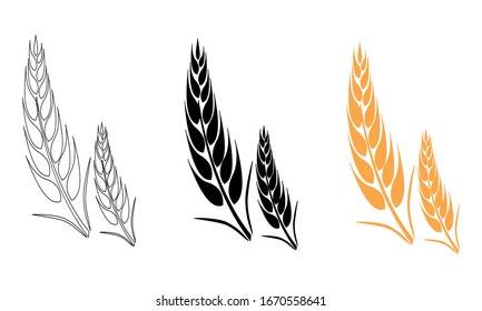 ear of wheat icon vector illustration