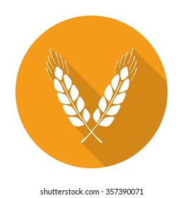 ear of wheat icon. vector illustration