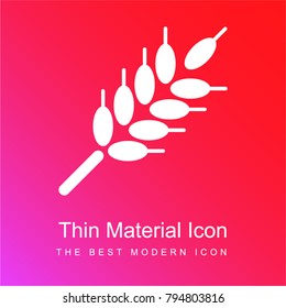 Ear of wheat red and pink gradient material white icon minimal design