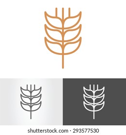ear of wheat symbol vector illustration