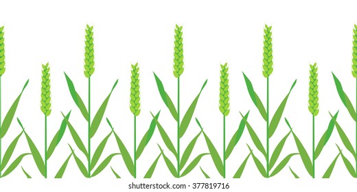 Ear of wheat in vector. Concept for organic products