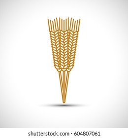 Ear of Wheat vector illustration logo food symbol