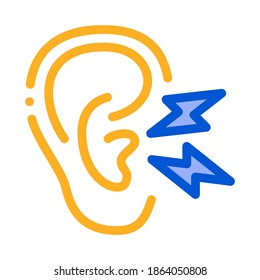 Vector de iconos de dolor de tierra. Signo de conjetura de esquema. Ilustración de símbolo de contorno aislado