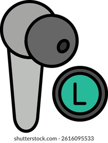 Earbud Line Vector Icon Design