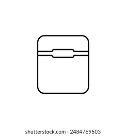 Earbuds case icon isolated on white background.