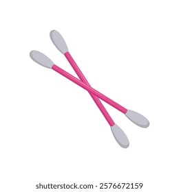 Earbuds, Cosmetics Vector Illustration Isolated