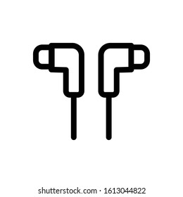 earbuds earphone earpiece vector icon