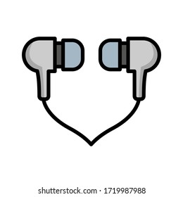 earbuds - earphone icon vector design template