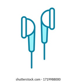 Earbuds - Ohrhörnensymbol, Vektordesign-Vorlage