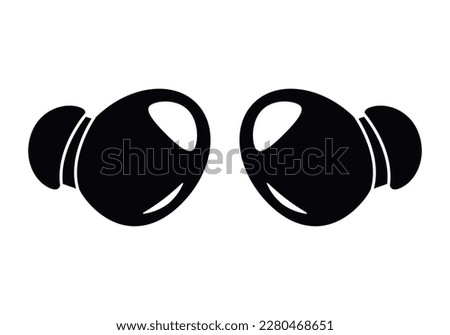 Earbuds headphones icon. Wireless headphones. Vector illustration