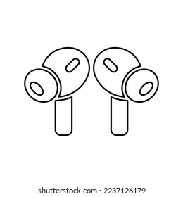 Earbuds icon isolated on white background. Wireless symbol modern, simple, vector, icon for website design, mobile app, ui. Vector Illustration