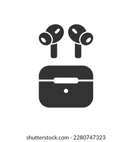 Earbuds icon isolated on white background. Wireless symbol modern, simple, vector, icon for website design, mobile app, ui. Vector Illustration