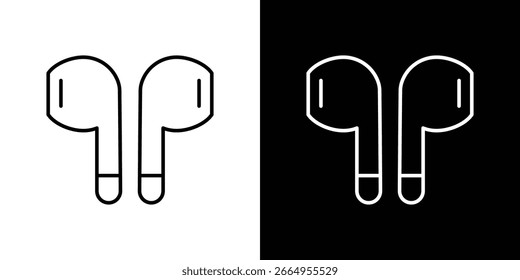 Earbuds icon vector illustration - high quality black style vector icons