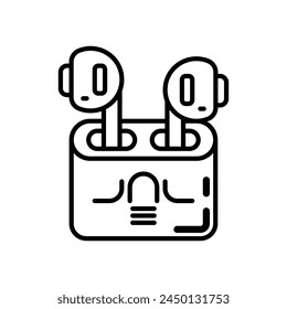 Earbuds icon in vector. Logotype
