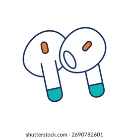 Auriculares Icon Vector ilustración de stock