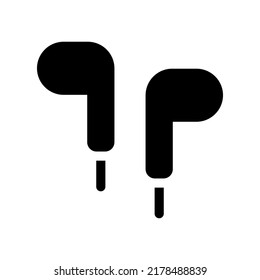 Earbuds Icon Vector Symbol Design Illustration