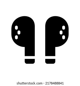 Earbuds Icon Vector Symbol Design Illustration