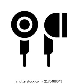 Earbuds Icon Vector Symbol Design Illustration