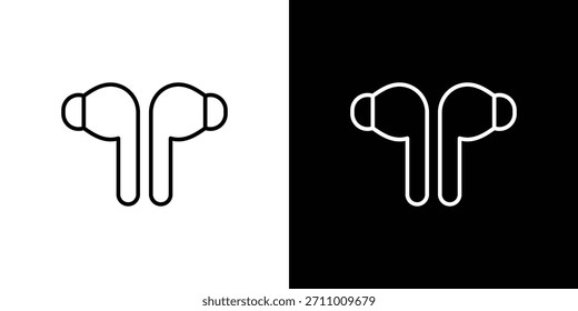 Iconos de auriculares. iconos de vector de dibujo de línea