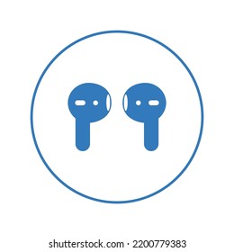 icono del conjunto earbuds pro | Icono de versión circular |