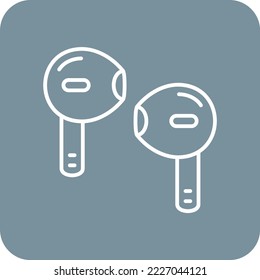 Earbuds vector icon. Can be used for printing, mobile and web applications.