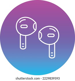 Earbuds vector icon. Can be used for printing, mobile and web applications.