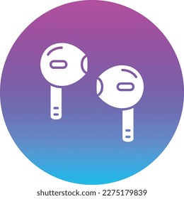 Icono de vector Earbuds. Se puede usar para imprimir, móviles y aplicaciones web.