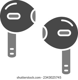 Icono de vector Earbuds. Se puede usar para imprimir, móviles y aplicaciones web.